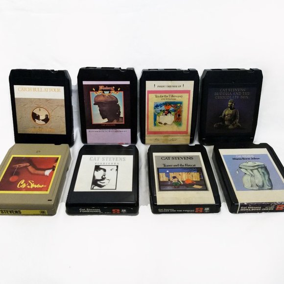 Vin. Lot of 8-Cat Stevens 8 Track-Untested-Catch Bull At Four/Izitso/Numbers + - Picture 1 of 14